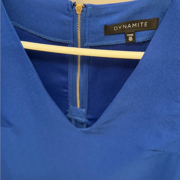 Blue V-Neck shift dress - Picture 2 of 5